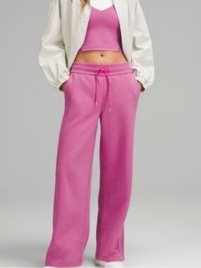 Lululemon pink wide leg scuba sweatpants